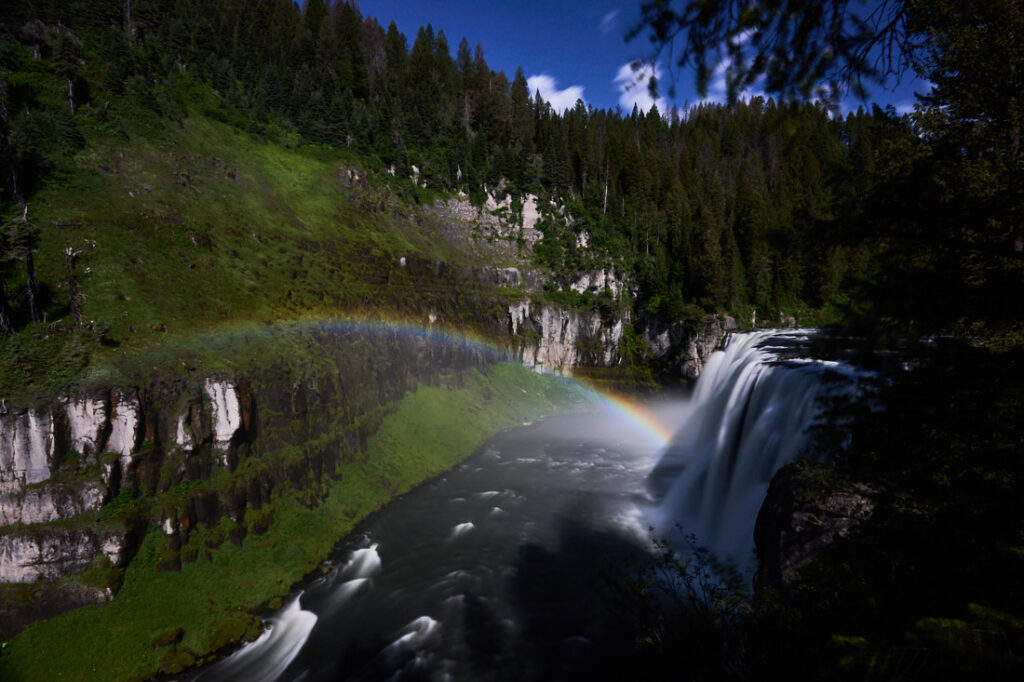 Mesa Falls timelapse with rainbow, Caribou-Targhee National Forest, Idaho