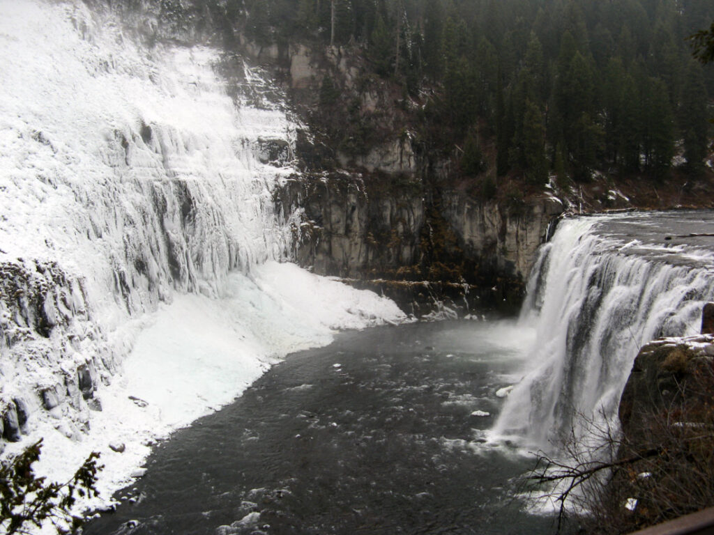 Mesa Falls in winter, Caribou-Targhee National Forest, Idaho