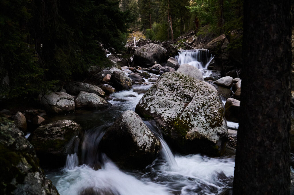 Timelapse of small waterfall above Tower Falls, Yellowstone National Park