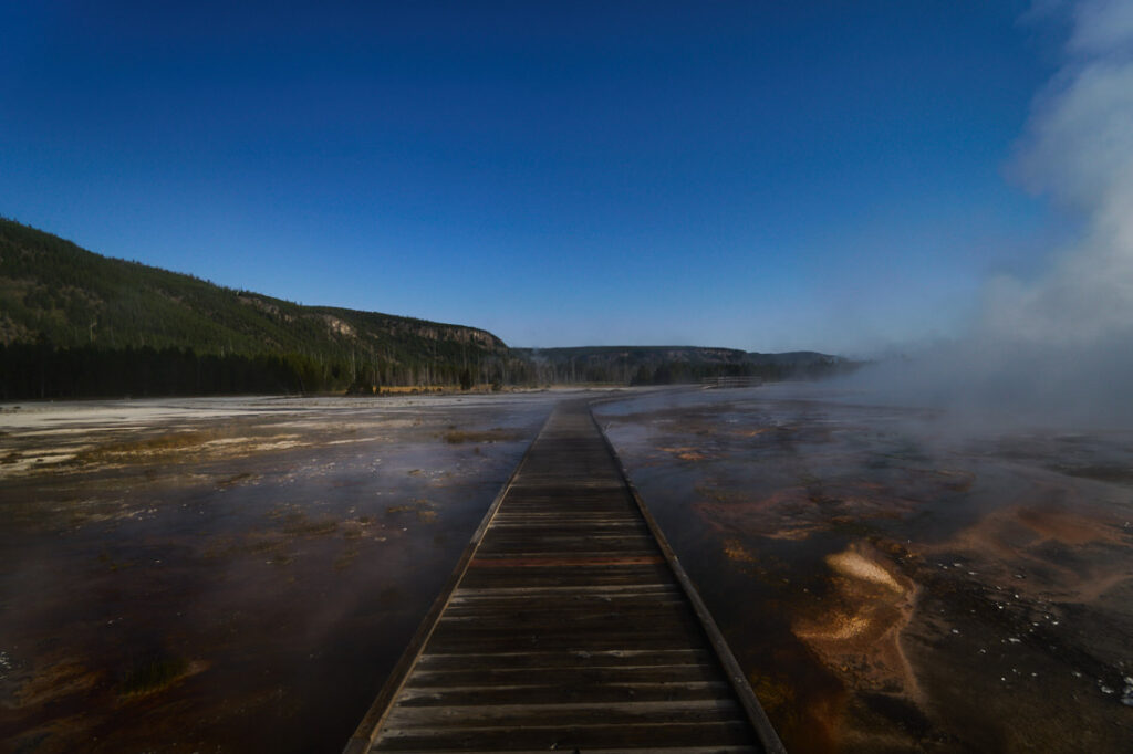Boardwalk in Black Sand Basin, Yellowstone National Park